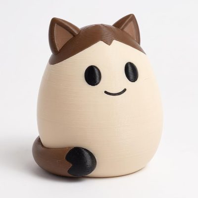 Himalayan Cat Eggling Collectible Figurine - Adorable Beige and Brown Desk Decor for Cat Enthusiasts - Unique Gift for Home, Office, or Shelf Display - 3D Printed in Canada