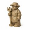 Figurine Valet de ferme effet bois sculpté
