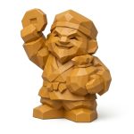 Wood Carved-Like Lucky Spirit Figurine in Ochre Yellow Finish - 3D Printed in Canada (Ochre Yellow)
