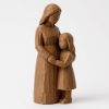 Figurine Mère et fille sculptée sur bois