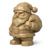 Figurine père Noël sculpté façon bois