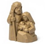 Wood Carved-Like Christmas Nativity Figurine - Unique Desk Decor for Adults 3D Printed in Canada - 3D Printed in Canada (Classic Birch)