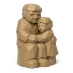 Wood Carved Grandparent and Collectible Figurine - Unique Desk Decor for Adults 3D Printed in Canada - 3D Printed in Canada (Classic Birch)