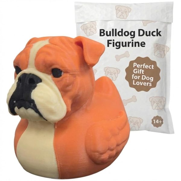 Bulldog Duck Collectible Figurine - Unique Handcrafted Desk Decor for Dog Lovers and Home Accent - 3D Printed in Canada — 3D Printed Collectible by 3DCentral