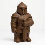 Wood Carved-Like Knight Figurine in Black Walnut Finish - 3D Printed in Canada (Black Walnut)