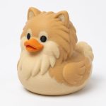 Pomeranian Duck Collectible Figurine - Unique Desk Decor for Adults – 3D Printed in Canada