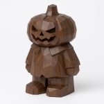 Wood Carved-Like Pumpkin Figurine in Black Walnut Finish - 3D Printed in Canada (Black Walnut)