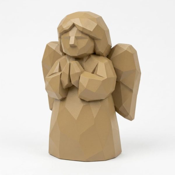 Wood Carved Angel Of Hope Figurine