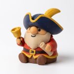 Town Crier Gnome Collectible Figurine - Colorful Bearded Gnome with Bell and Scroll for Unique Desk Decor, Gift Idea, or Shelf Display - 3D Printed in Canada