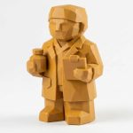 Wood Carved-Like Pharmacist Figurine - Unique Desk Decor for Adults – 3D Printed in Canada - 3D Printed in Canada (Ochre Yellow)
