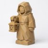 Lampe au crépuscule sculptée façon bois