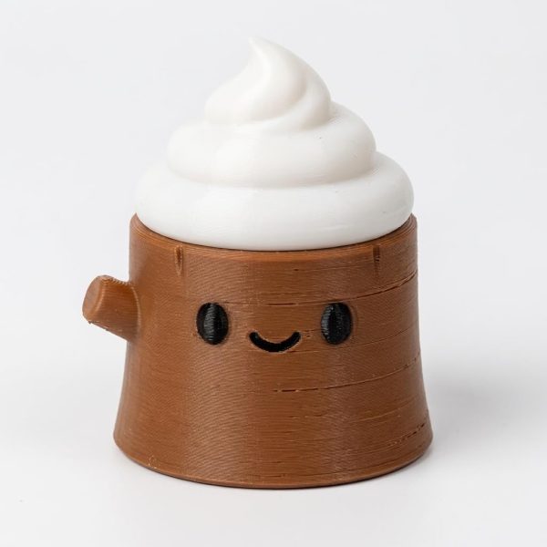 Whipped Cream Tree Stump Figurine