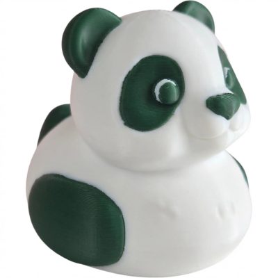Panda Duck Figurine - Cute Dashboard Duck for Car Decor - Rubber Ducky Collectible - Unique 4x4 Ducking Gift - Cruise for Hiding – 3D Printed in Canada (Forest Green)