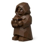 Wood Carved-Like Keeper of Light Figurine in Black Walnut Finish - 3D Printed in Canada (Black Walnut)