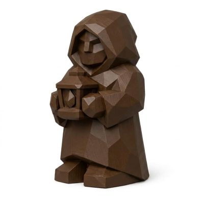 Wood Carved-Like Keeper of Light Figurine in Black Walnut Finish - 3D Printed in Canada (Black Walnut)