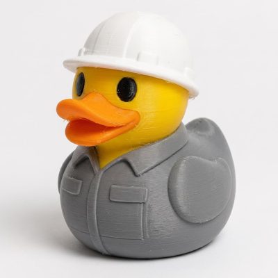 Lineman Duck Collectible Figurine - Unique Desk Decor for Adults – 3D Printed in Canada
