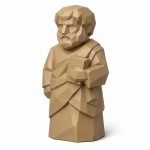Wood Carved Aristotle Collectible Figurine - Unique Desk Decor for Adults 3D Printed in Canada - 3D Printed in Canada (Classic Birch)