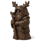 Wood Carved Forest Spirit Collectible Figurine in Black Walnut Finish - 3D Printed in Canada (Black Walnut)