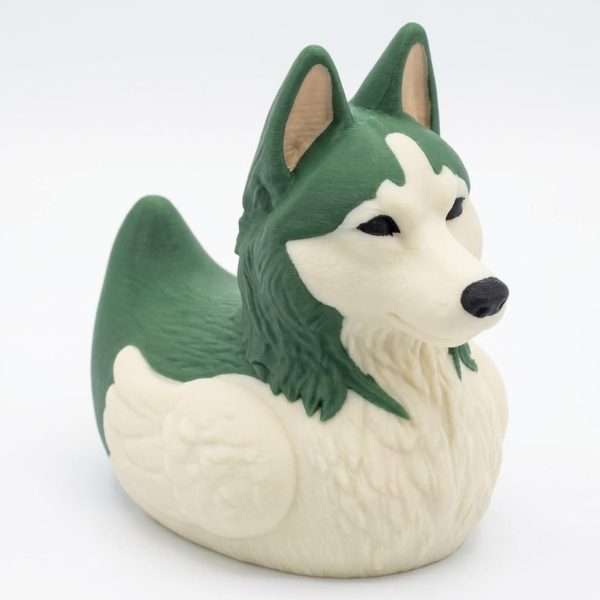 Siberian Husky Duck Figurine