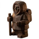 Wood Carved Explorer of the North Figurine in Black Walnut Finish - 3D Printed in Canada (Black Walnut)