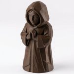 Wood Carved Winter Serenity Figurine in Black Walnut Finish - 3D Printed in Canada (Black Walnut)