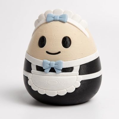 Victorian Maid Eggling Collectible Figurine - Unique Desk Decor for Adults – 3D Printed in Canada