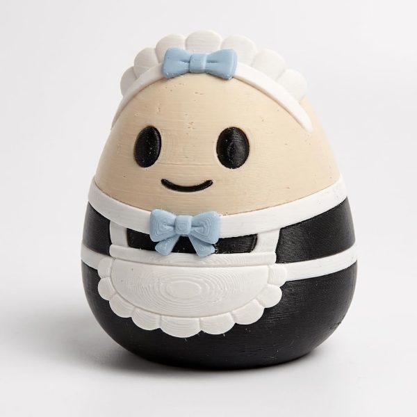 Figurine œuf servante victorienne