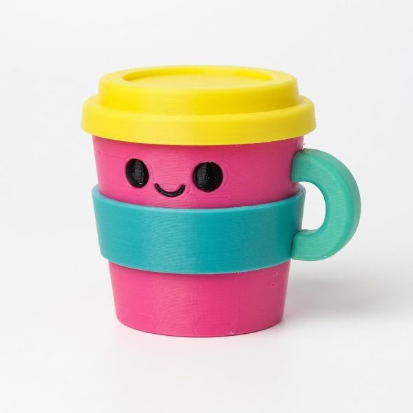 Figurine tasse à café néon