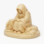 Lakeside Silence Figurine in White Oak Finish - 3D Printed in Canada (White Oak)