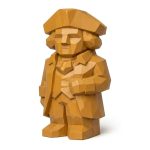 Wood Carved George Washington Collectible Figurine in Ochre Yellow Finish - 3D Printed in Canada (Ochre Yellow)