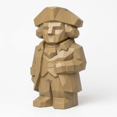 Wood Carved George Washington Collectible Figurine - Unique Shelf Decor for Adults 3D Printed in Canada - 3D Printed in Canada (Classic Birch)