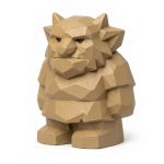 Wood Carved-Like Forest Troll Figurine - Unique Desk Decor for Collectors 3D Printed in Canada - 3D Printed in Canada (Classic Birch)
