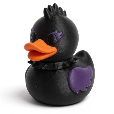 Goth Duck Collectible Figurine - Unique Desk Decor for Adults – 3D Printed in Canada
