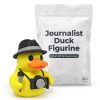 Ensemble de figurines de canards hérisson et journaliste