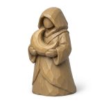 Wood Carved-Like Moon Keeper Figurine - Unique Desk Decor for Adults 3D Printed in Canada - 3D Printed in Canada (Classic Birch)