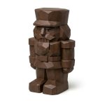 Wood Carved-Like Nutcracker Figurine - Unique Desk Decor for Adults – 3D Printed in Canada - 3D Printed in Canada (Black Walnut)