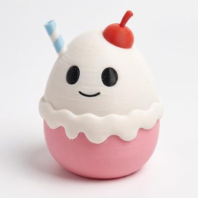 Milkshake Eggling Collectible Figurine - Unique Desk Decor for Adults – 3D Printed in Canada