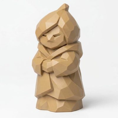 Wood Carved-Like Seed Figurine - Unique Desk Decor for Adults 3D Printed in Canada - 3D Printed in Canada (Classic Birch)