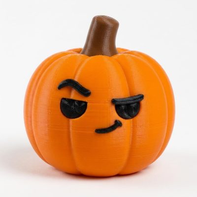 Suspicious Pumpkin Collectible Figurine - Unique Desk Decor for Adults – 3D Printed in Canada