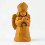 Wood Carved-Like Confirmation Angel Figurine - Unique Desk Decor for Adults – 3D Printed in Canada - 3D Printed in Canada (Ochre Yellow)