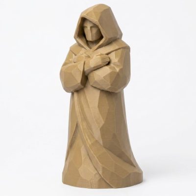 Wood Carved Eternal Figure Collectible Figurine - Unique Desk Decor for Adults 3D Printed in Canada - 3D Printed in Canada (Classic Birch)