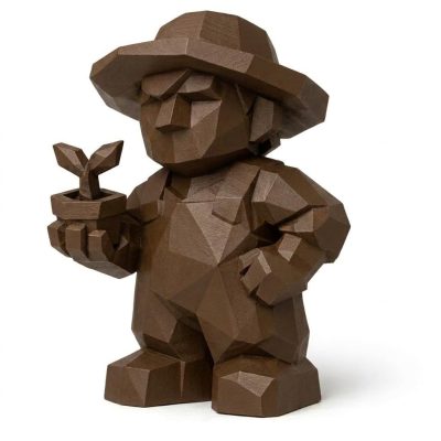 Wood Carved Growth Collectible Figurine in Black Walnut Finish - 3D Printed in Canada (Black Walnut)