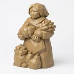 Wood Carved Autumn Harvest Collectible Figurine - Unique Desk Decor for Adults 3D Printed in Canada - 3D Printed in Canada (Classic Birch)