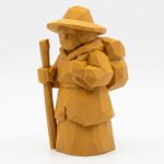 Wood Carved-Like Journey Begins Figurine in Ochre Yellow Finish - 3D Printed in Canada (Ochre Yellow)