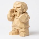 Wood Carved Echoes Figurine in White Oak Finish - 3D Printed in Canada (White Oak)