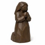 Wood Carved-Like Hope Figurine in Black Walnut Finish - 3D Printed in Canada (Black Walnut)