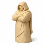 Wood Carved-Like Quiet Strength Figurine in White Oak Finish - 3D Printed in Canada (White Oak)