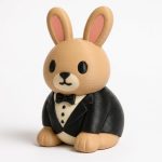 Best Man Bunny Collectible Figurine - Unique Desk Decor for Adults – 3D Printed in Canada