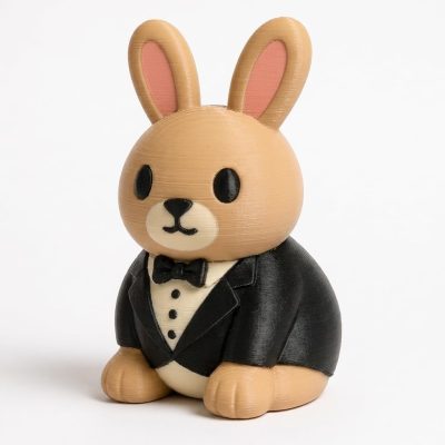 Best Man Bunny Collectible Figurine - Unique Desk Decor for Adults – 3D Printed in Canada
