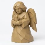 Wood Carved Angel of Gentle Passing Collectible Figurine - Unique Desk Decor for Adults 3D Printed in Canada - 3D Printed in Canada (Classic Birch)